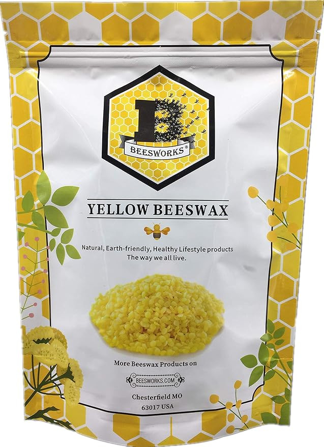 Beesworks Yellow Beeswax Pellets (1 lb) | 100% Pure, Cosmetic Grade, Triple-Filtered Beeswax for ... | Amazon (US)