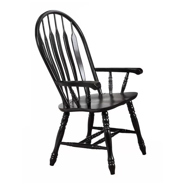 Gonzalez Malaysian Oak Solid Wood Windsor Back Dining Chair | Wayfair North America