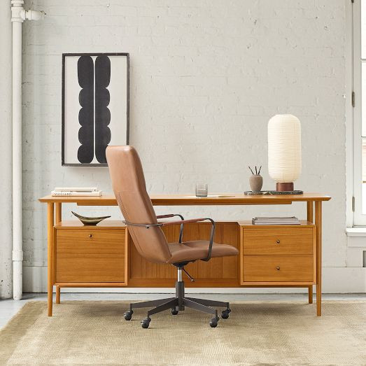 Mid-Century Executive Desk (74") | West Elm (US)