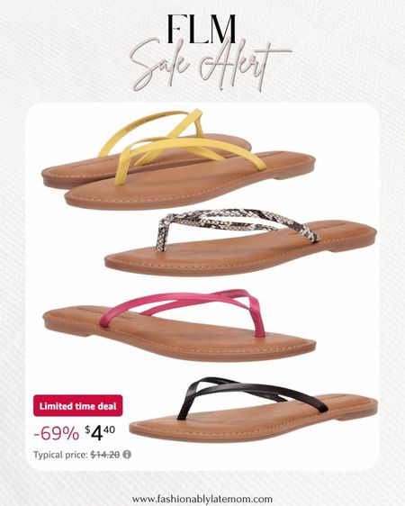 Loving these flip flops! 
Fashionablylatemom 
Amazon Essentials Women's Thong Sandal
COMFORT AND FIT: These toe-thong sandals have a padded insole with high-quality memory foam for added comfort and a flexible and durable outsole. Available in regular and wide-widths. Fits somewhat small. If you're between sizes, round up.
MATERIAL: Amazon Essentials shoes are made from high-quality alternative leather materials. This style has a faux calfskin upper.
STYLE: Folded edges without stitching give these sandals a modern, minimal appearance.
DETAILS: 1/4 inch heel with non-slip sole.
DESIGN: At play, on vacation, or just enjoying a summer day, these sandals take you from day to night and can be paired with your favorite Amazon Essentials outfit.

#LTKshoecrush