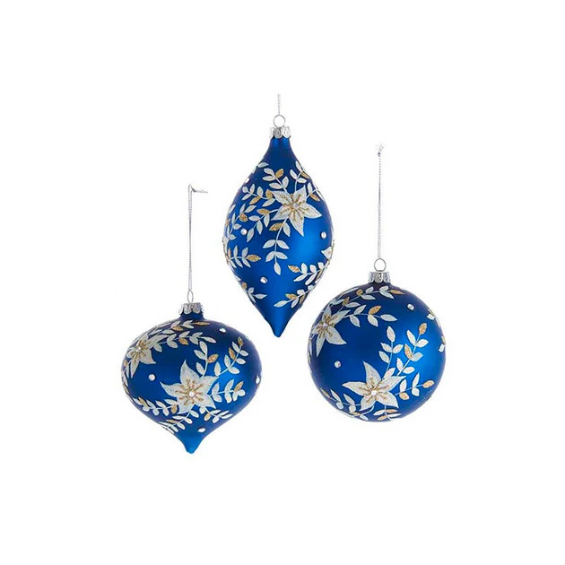 Indigo Christmas Ornament Set | Cailini Coastal