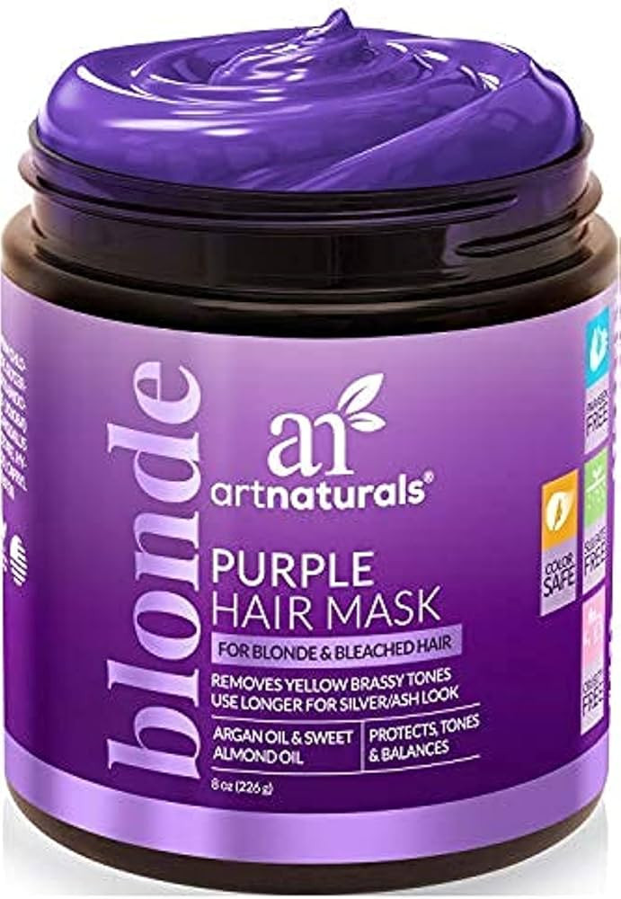Artnaturals Purple Hair Mask for Blonde, Silver & Platinum Hair - Removes Yellow Brassy Color, Re... | Amazon (US)