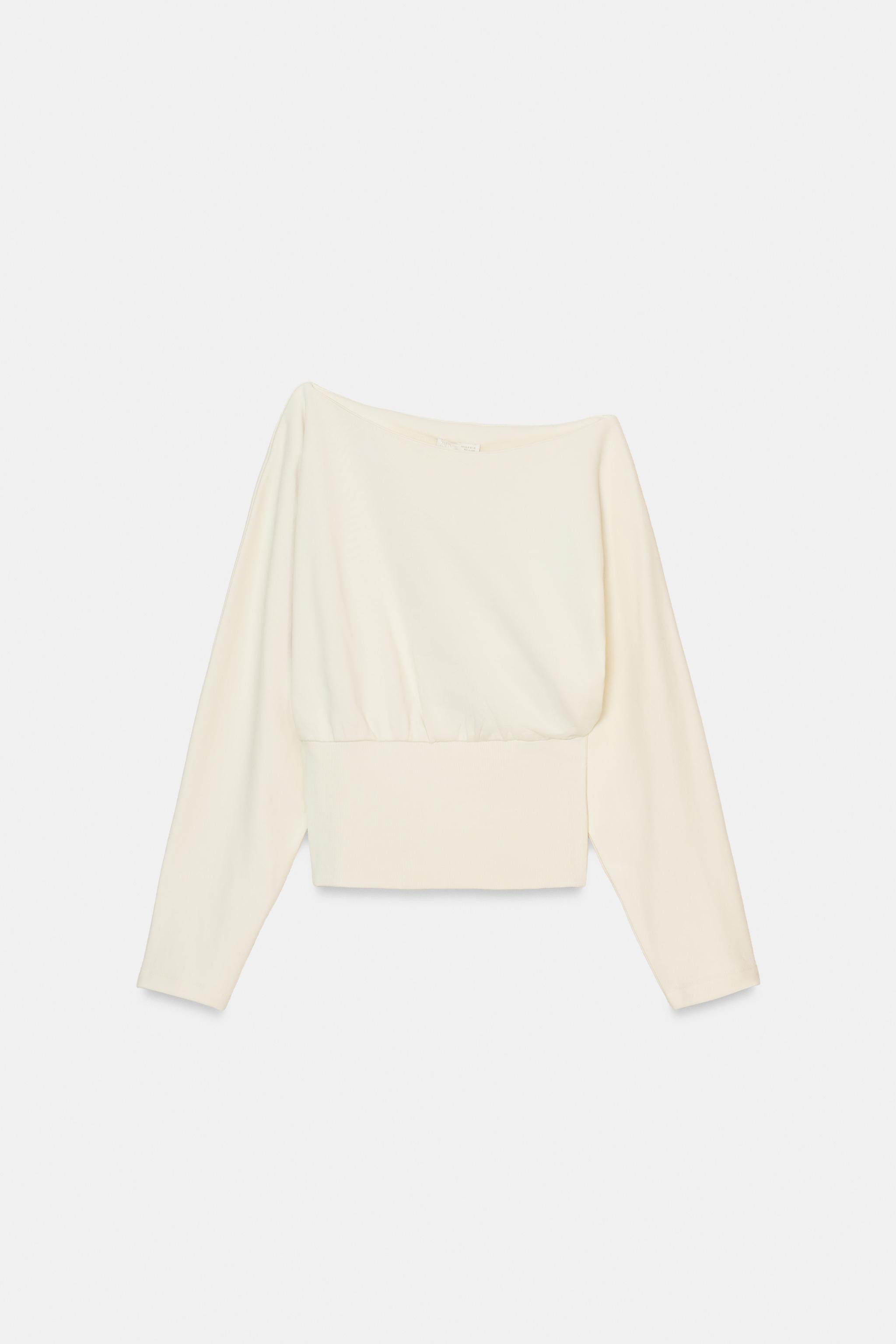 ASYMMETRIC COTTON SWEATSHIRT | Zara US