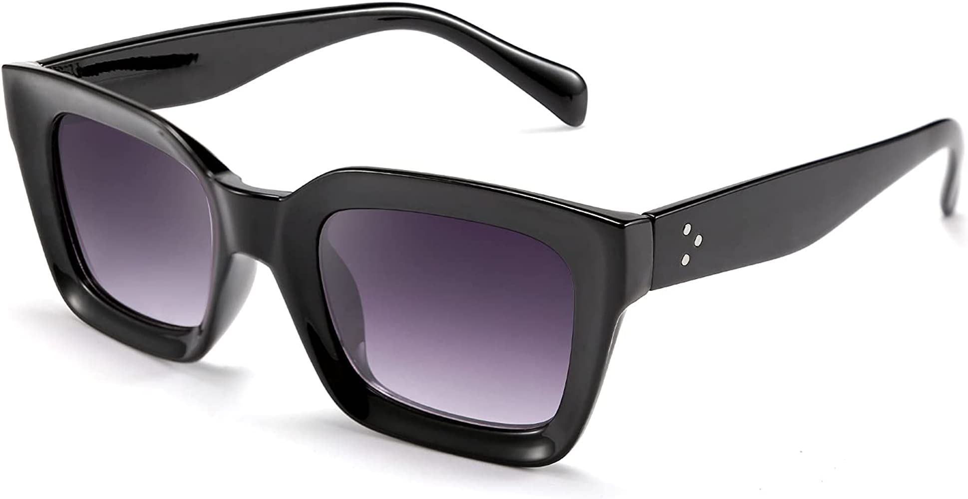 FEISEDY Classic Women Sunglasses Fashion Thick Square Sun Glasses Chunky Frame UV400 B2471… | Amazon (US)