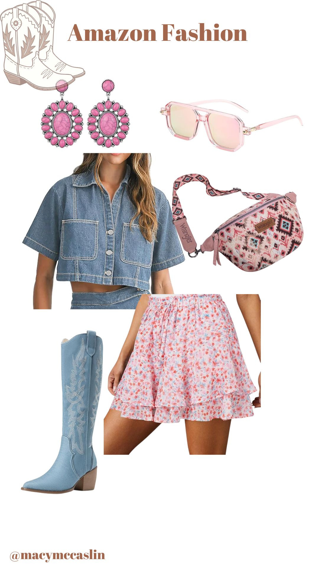 Caught a glimpse of my new Amazon finds! Loving these western accessories and boots! 🌵🤠 

 #LTKootd #LTKSeasonal #LTKSaleAlert