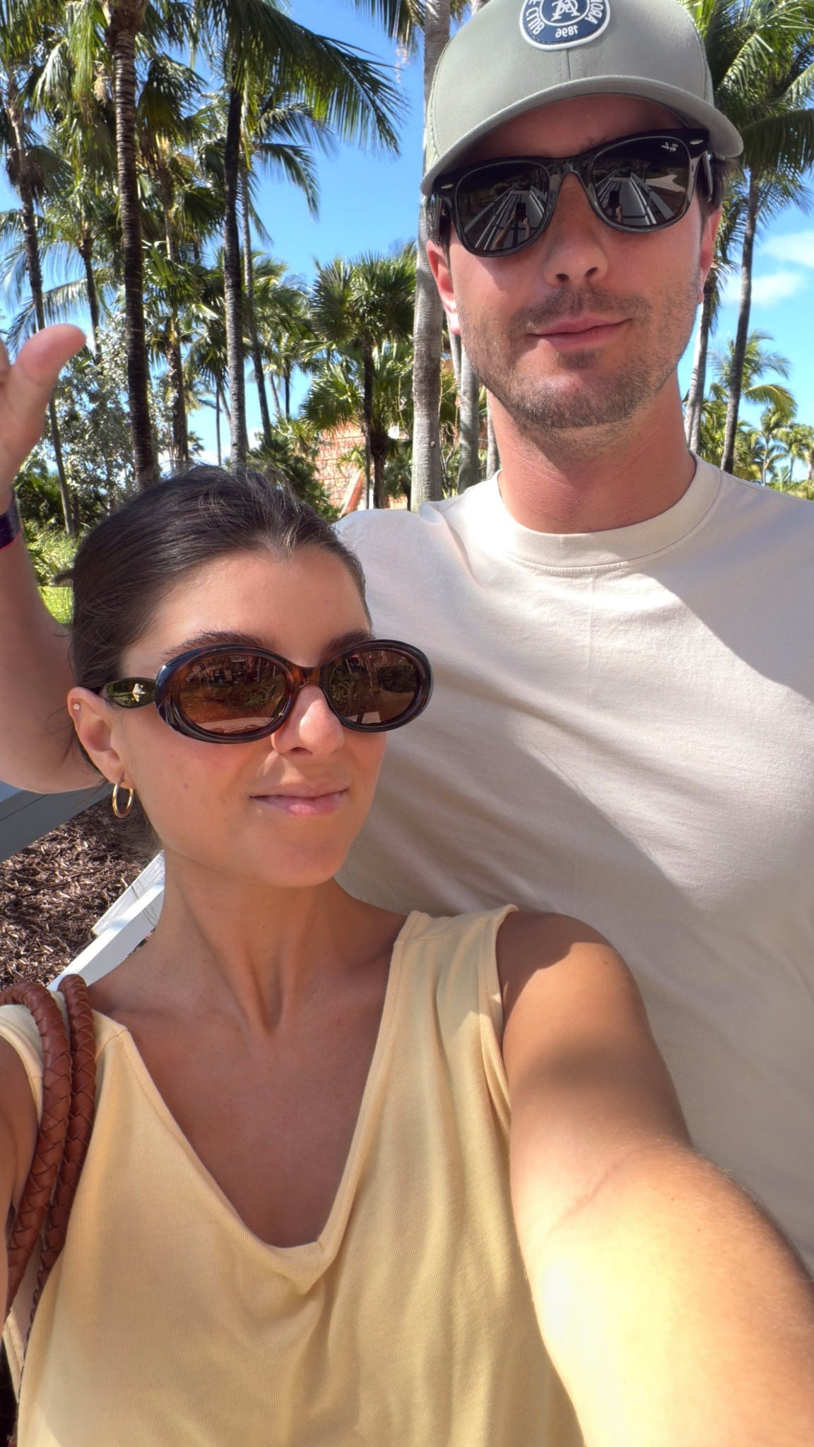 [4/13/26] from the weekend 🪸💕 | Jake is obsessed with these cotton tees from @abercrombie | my glasses are from @SOJOS VISION and $20!! Look so chic + great quality for the price! Yellow set under $80, wearing small. Linking other FP favorites & sizing

• yellow carmen set - small 
• red baby tee (comes as a full Annette skirt set) - small 
• red pull on pant - xs
• cotton linen midi dress - small 
• green printed maxi - small 
• white keep it cool set - xs
• yellow Bristol skirt set - small 
• green maxi skirt set - xs

#LTKBump #LTKMens #LTKSeasonal