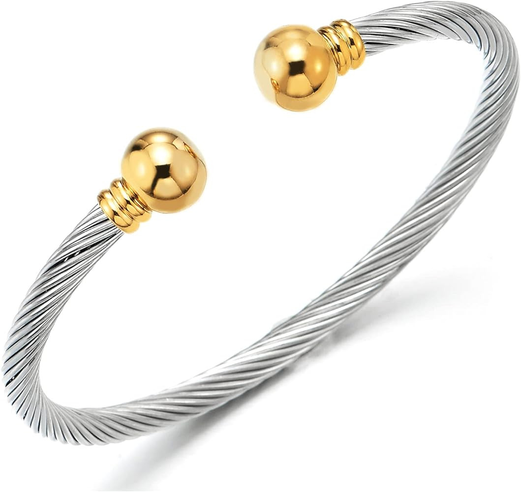 Cuff Bracelets, Cable Bracelet Cuff, Amazon Bracelet, Thanksgiving Bracelet, Xmas Bracelet, FALLOOTD | Amazon (US)