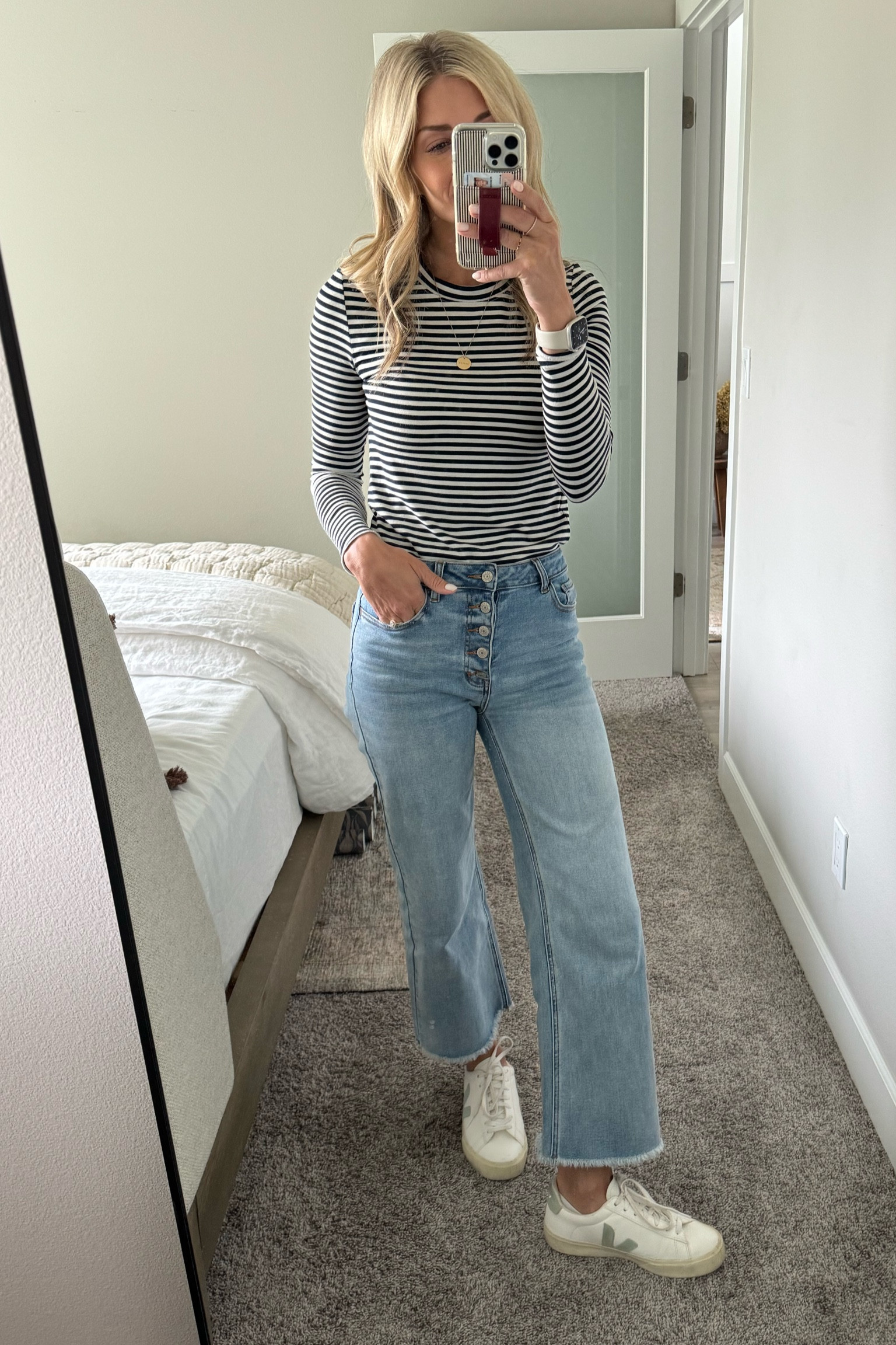 Can’t stop wearing these stripes! Also these pants have been a fav for a few years. I’m linking some similar! 

#LTKstyletip #LTKbeauty #LTKover40