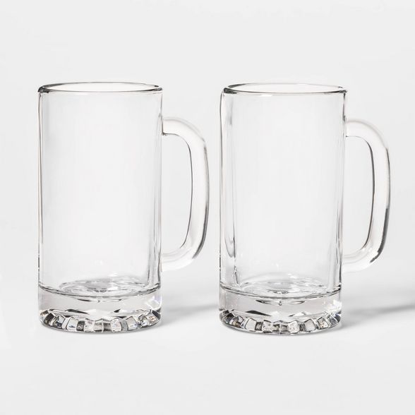 16oz 2pk Glass Beer Mugs - Threshold™ | Target