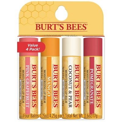 Burt's Bees Superfruit Lip Balm - 4ct | Target