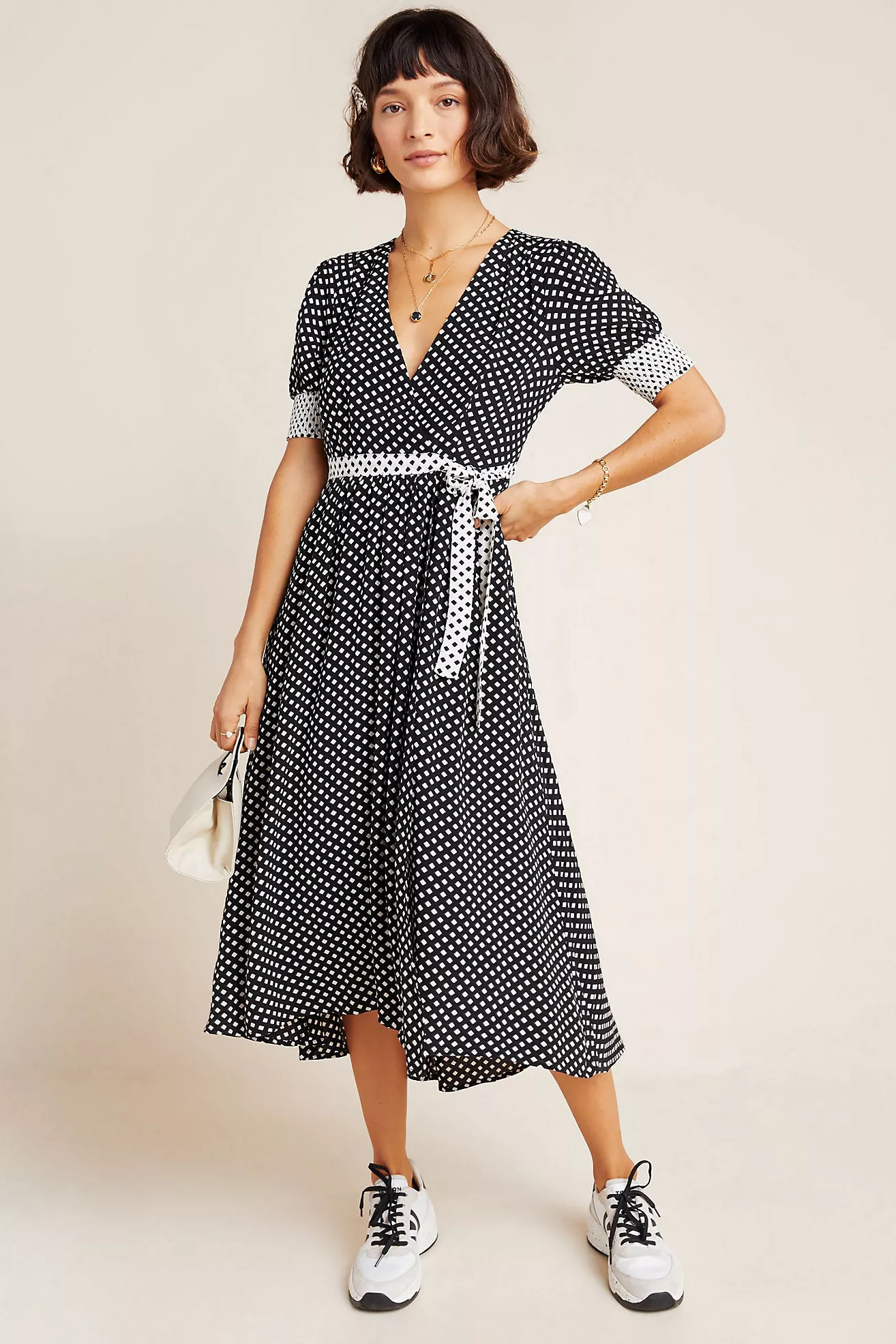 Maeve Breanna Polka Dot Midi Dress | Anthropologie (US)