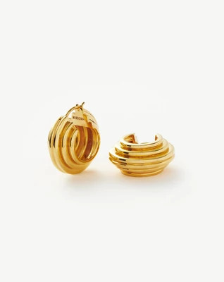 Lucy Williams Medium Chunky Ridge Hoop Earrings | Missoma US