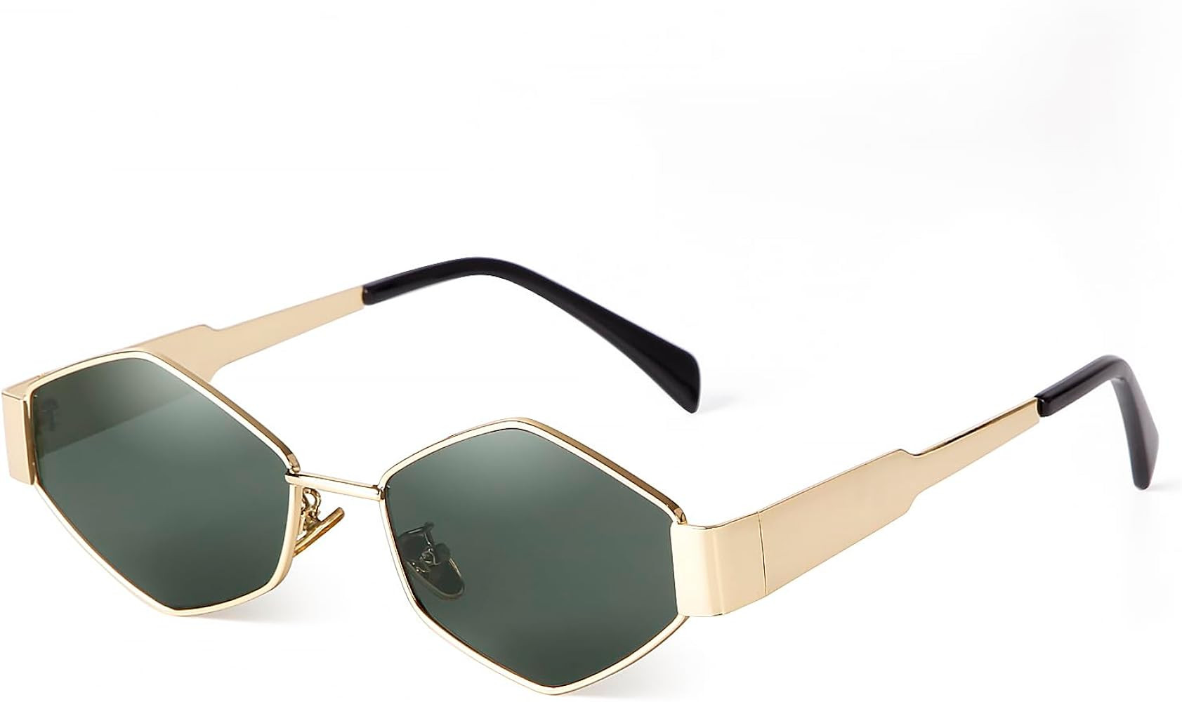 Retro Hexagon Sunglasses for Women Men 90s Trendy UV400 Protection Shades | Amazon (US)