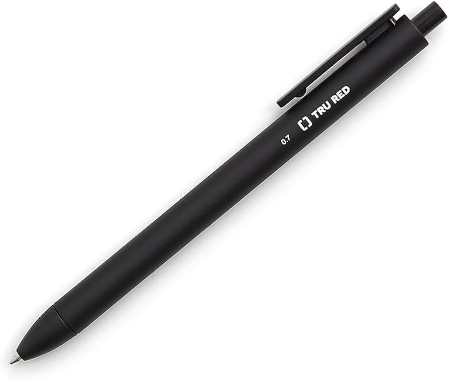 TRU RED Quick Dry Gel Pens Med Point 0.7mm Blk Dozen (TR54480) | Amazon (US)