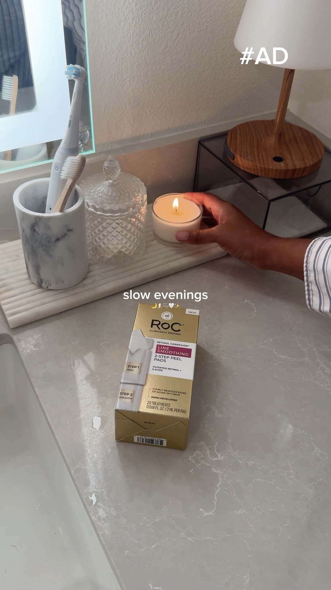 #ad Slow evenings

I’ve been using the new @Rocskincare Line Smoothing 2-Step Peel Pads — an at-home peel inspired by professional treatments that targets 5 signs of aging with visible results in 7 uses.

No downtime, just smoother, brighter looking skin… exactly what I want from my night routine 🤍

Find it today at your local @Target. // #roc_partner #rocskincare #skintok #Targetpartner #Target 

#LTKBeauty #LTKvlog #LTKselfcare