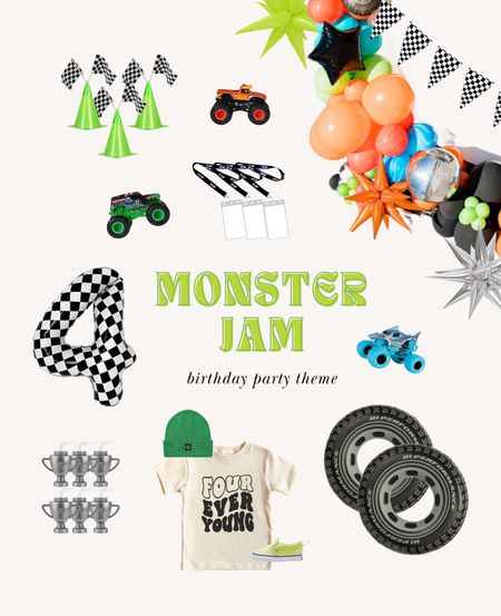 Vann’s 4th Monster Jam Party 💚🧡🩵

Quick tips on how to create party aesthetic (& how my designer brain works 🤪): 

1. Ask Vann what he wants, a monster jam party in this case!
2. Create a color palette. Most important & how I start every project, if you match your colors, everything is aesthetically pleasing. I find lighter hues of each color to mix in, esp for balloons to add dimension. 
3. Create a moodboard to visualize it all together! like you see here I use adobe illustrator or InDesign, but Canva is super friendly for non designers!
4. Now scour the web for the best deals & purchase! 

Monster jam birthday party theme | monster truck birthday party theme | race car birthday | fourth birthday party theme | toddler boy birthday party theme | monster jam outfit | boys monster jam party | monster truck party | birthday party themes | kids birthday party themes | 4th birthday party theme | four ever young | four ever wild | toddler boy birthday party theme | tire balloons | monster truck balloon arch | monster jam balloon arch | race car birthday theme | need FOUR speed | party balloon inspiration | birthday party theme inspiration |  balloon arch | VIP monster jam passes | grave digger | megaladon | el toro loco | boys gift ideas | toddler boy gift ideas | boys 4th birthday gift ideas | toddler boy 4th birthday gift ideas  | party moodboard | birthday party aesthetic | mood boards | kids party aesthetic | monster jam outfit | boys monster truck outfit | race car driver outfit | monster jam Halloween style | monster trucks | hot wheels party | monster jam aesthetic 

#LTKfamily #LTKparties #LTKkids