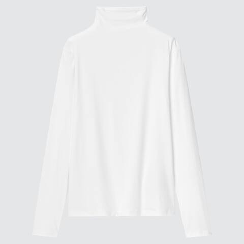 AIRism High Neck Long Sleeved T-Shirt | UNIQLO (UK)