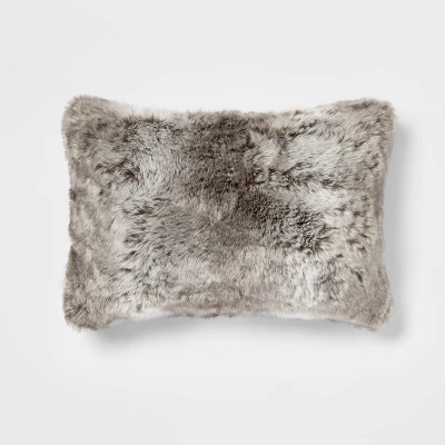 Faux Fur Ombre Decorative Throw Pillow - Threshold™ | Target