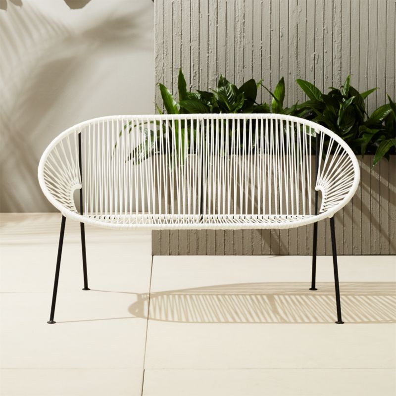 Ixtapa Outdodor Modern Outdoor Patio Loveseat Bench + Reviews | CB2 | CB2