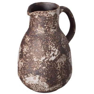 Vintage Ceramic Pitcher Vase Rustic Farmhouse Flower Jug With Handle For Home And Office Decor Living Room Centerpiece Wedding Table Shelf And Mantel | Wayfair North America