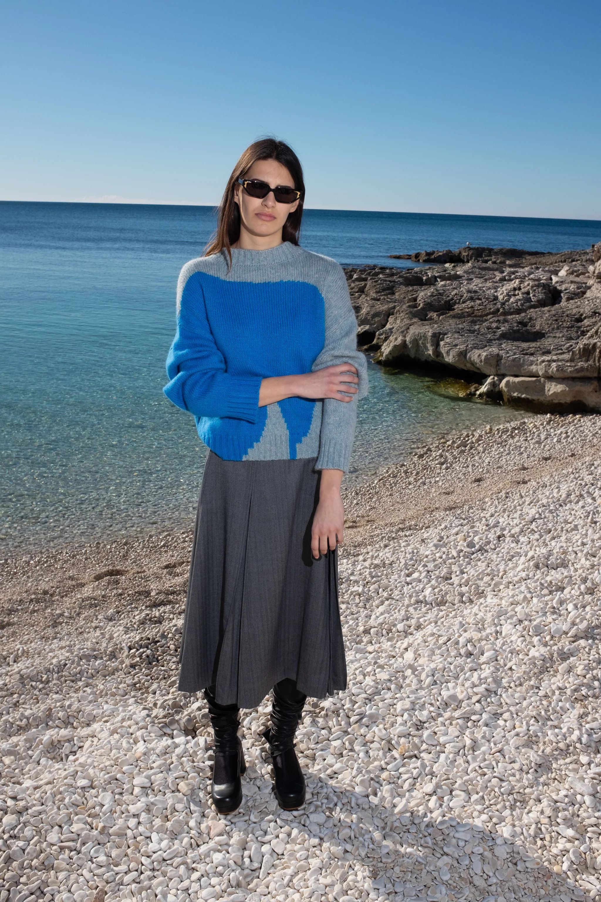 Folari Pullover - Sky Blue | Untitled in Motion