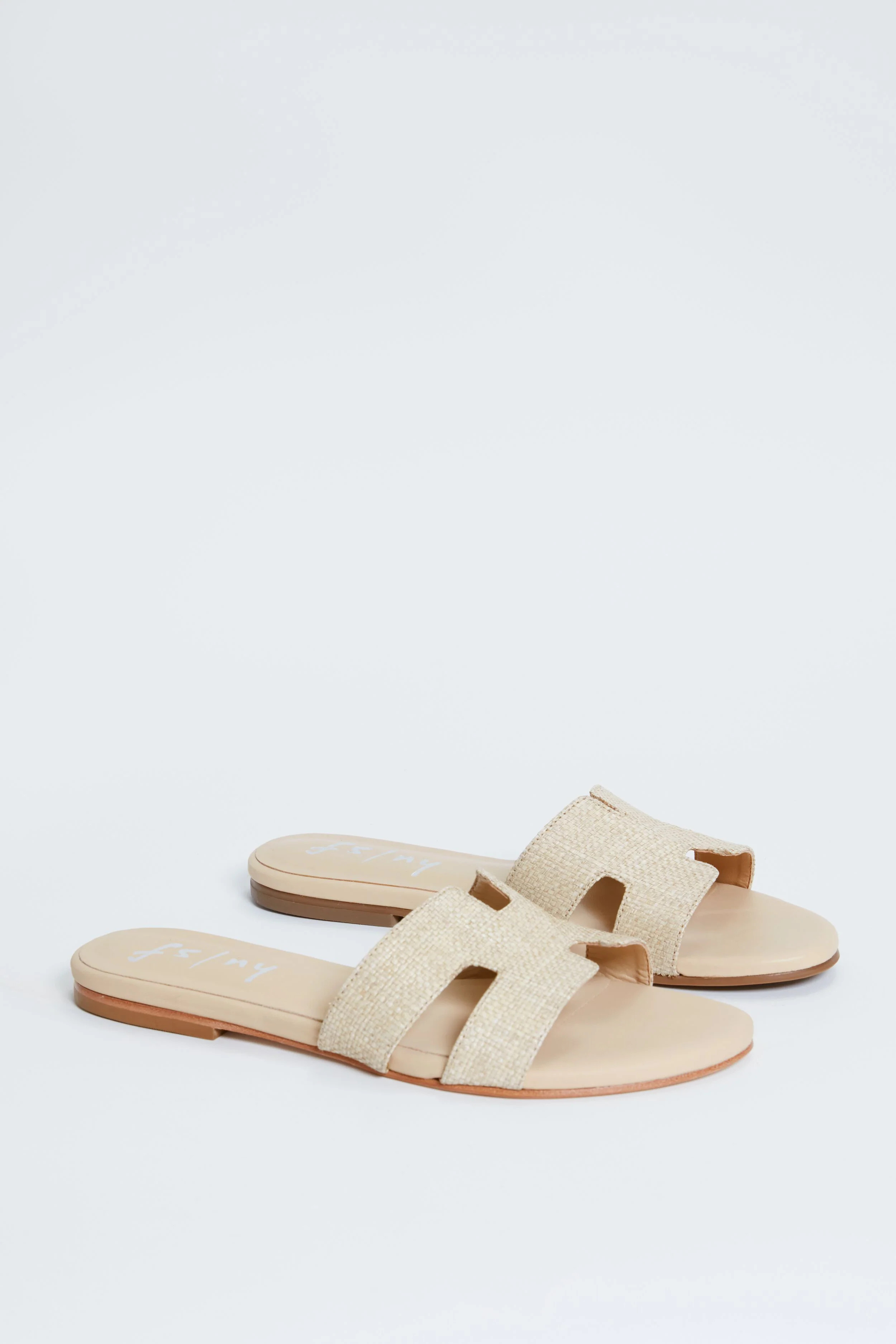 Beige Raffia Alibi Sandals 
                French Sole | Tuckernuck (US)