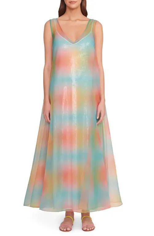STAUD Samantha Sequin Dress in Multi Aura at Nordstrom, Size X-Small | Nordstrom