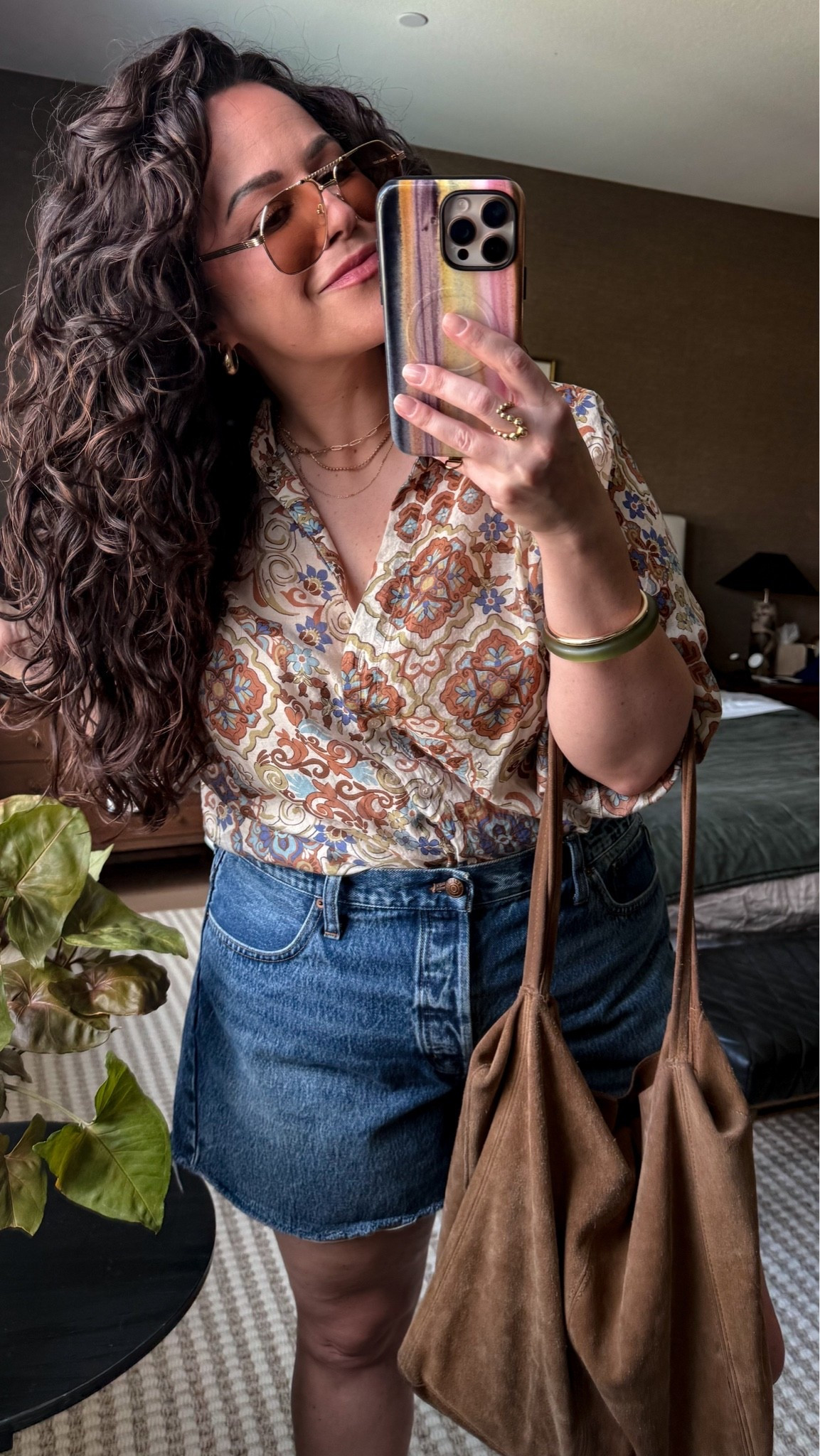 so in love with this lightweight blouse i found at NRACK! wearing a large it runs roomy! These jeans shorts are a size 33 i sized up for a roomy loose fit. also linked my wavy curly hair faves! 

easy summer midsize outfit

#LTKOver40 #LTKSeasonal #LTKootd