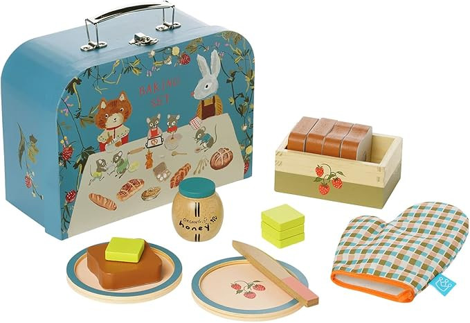 Manhattan Toy Forest Tales 17-Piece Pretend Bread Baking and Serving Set for Two with Carrying Ca... | Amazon (US)