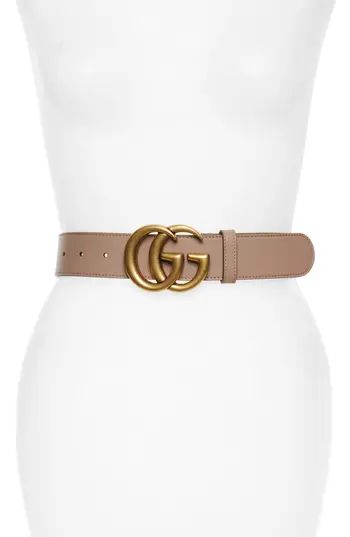 Women's Gucci Cintura Donna Leather Belt, Size 85 - Porcelain Rose | Nordstrom