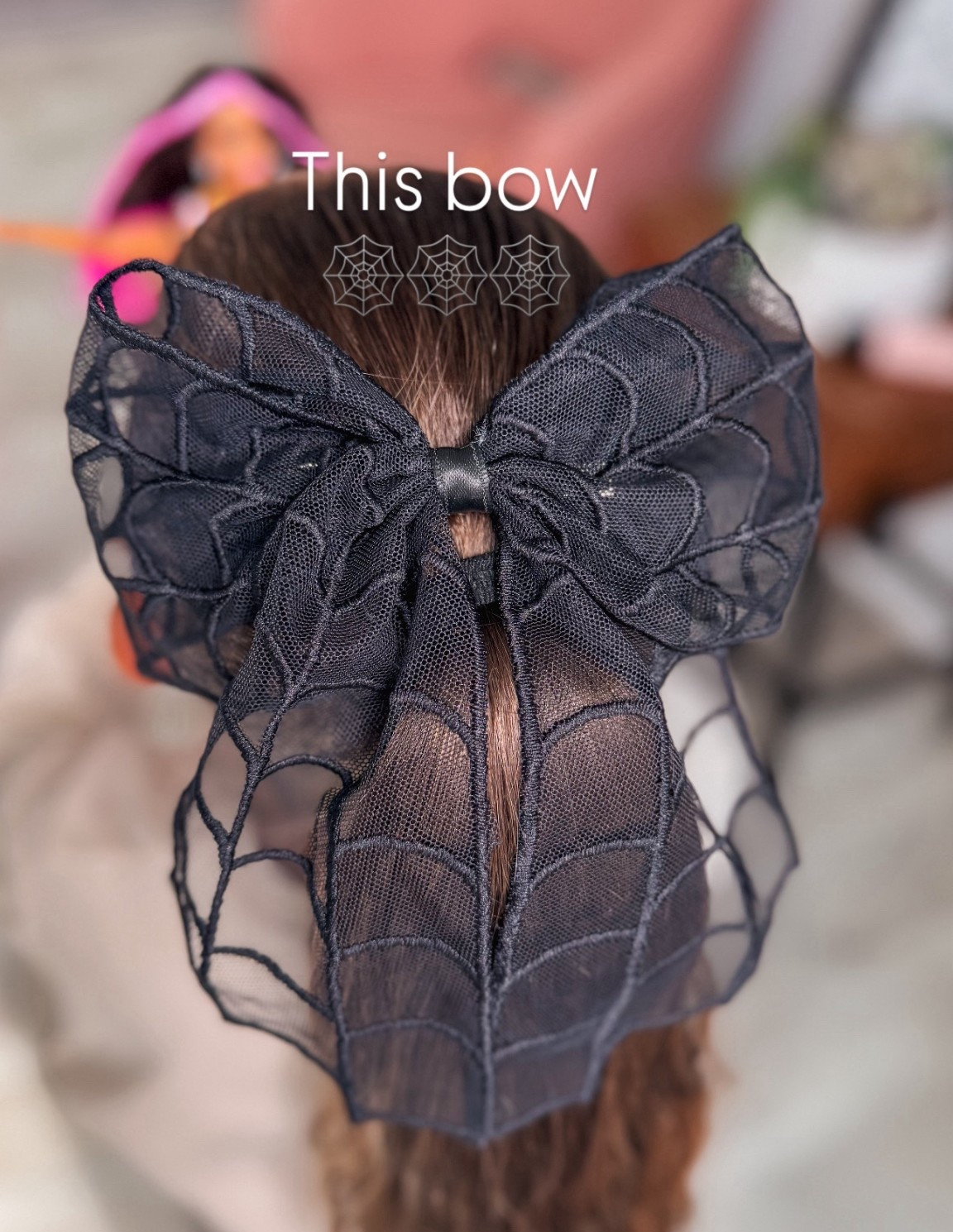 Oversized, beautiful, and affordable! Perfect for Halloween hairstyles! 🕸️🕷️