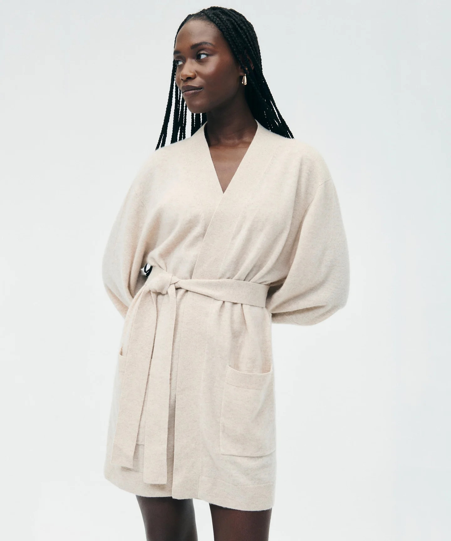Cashmere Ribbed Seamless Robe | NAADAM