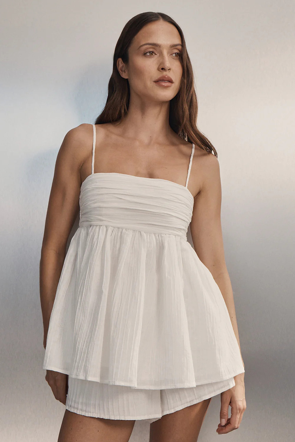 CASEY IVORY CRINKLE RAMIE TOP | DISSH