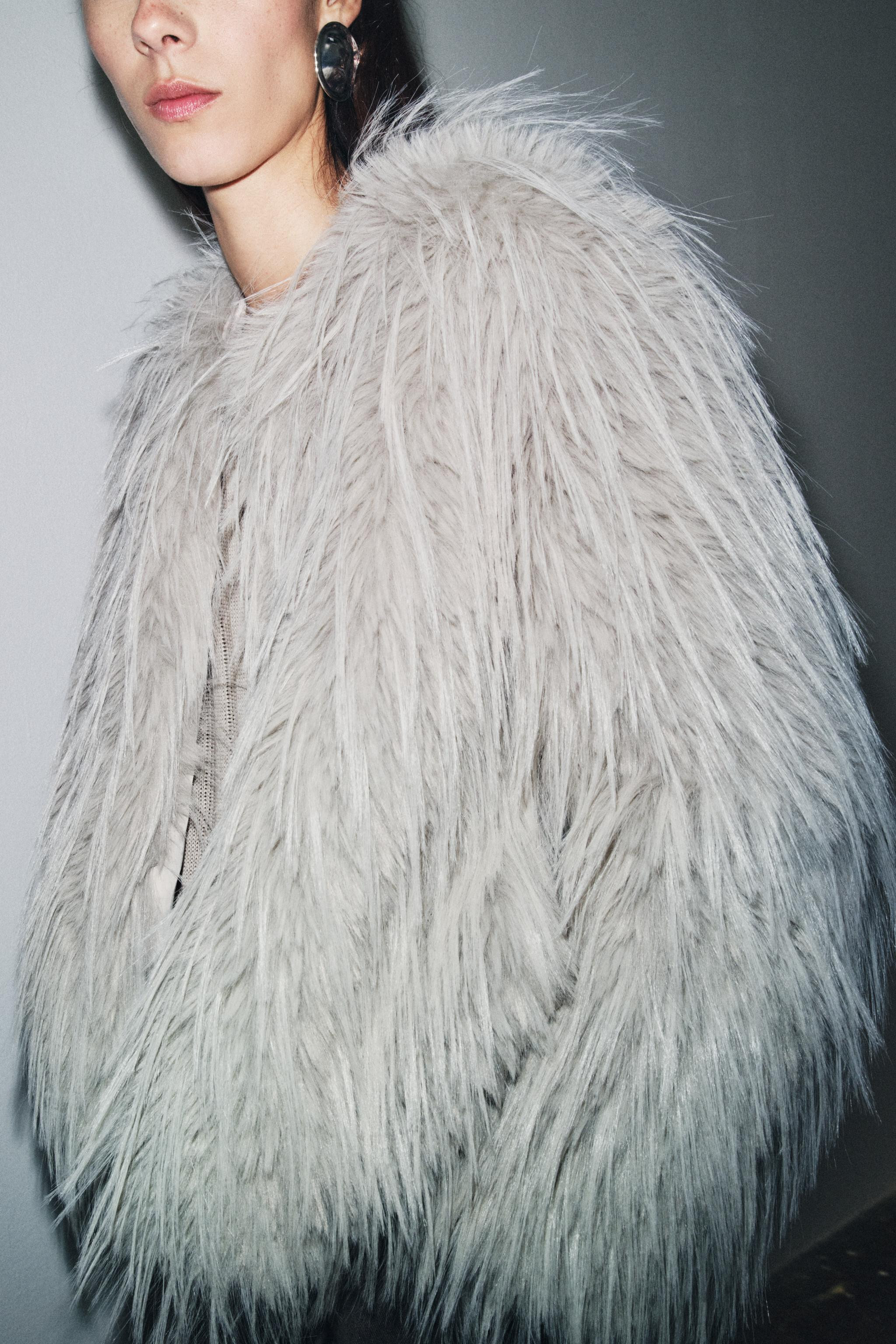 ZW COLLECTION FAUX FUR COAT | Zara US
