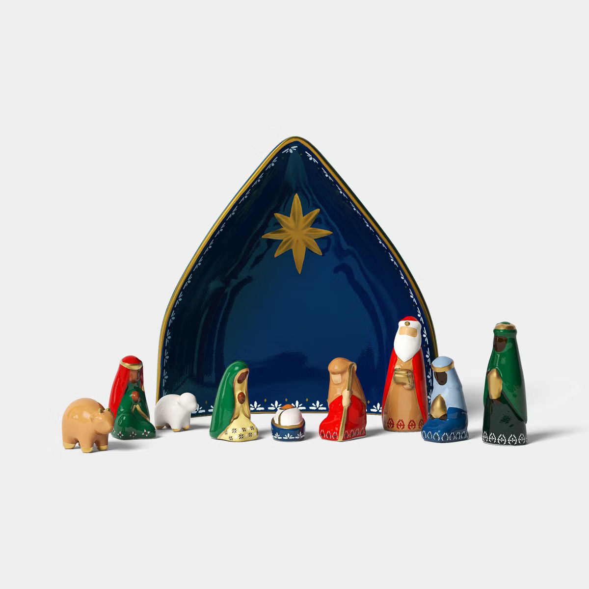 Painted Ceramic Nativity Set Christmas - Threshold™ | Target