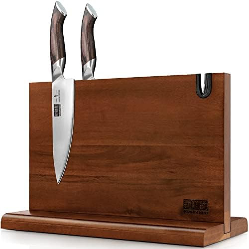 HOSHANHO Magnetic Knife Block 14 x 10 Inches, Double Sided Magnetic Knife Holder Rack for Kitchen... | Amazon (US)