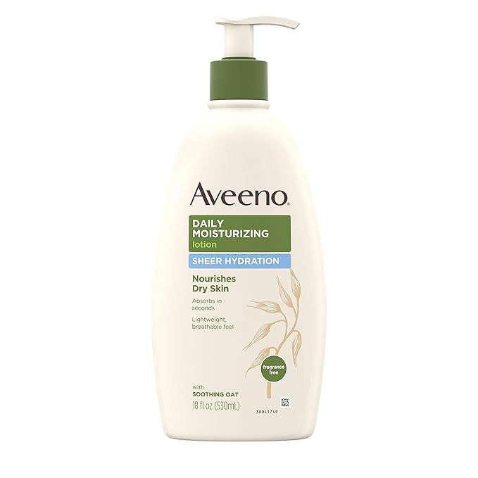 Aveeno Sheer Hydration Daily Moisturizing Lotion for Dry Skin with Soothing Oat, Lightweight, Fas... | Amazon (US)