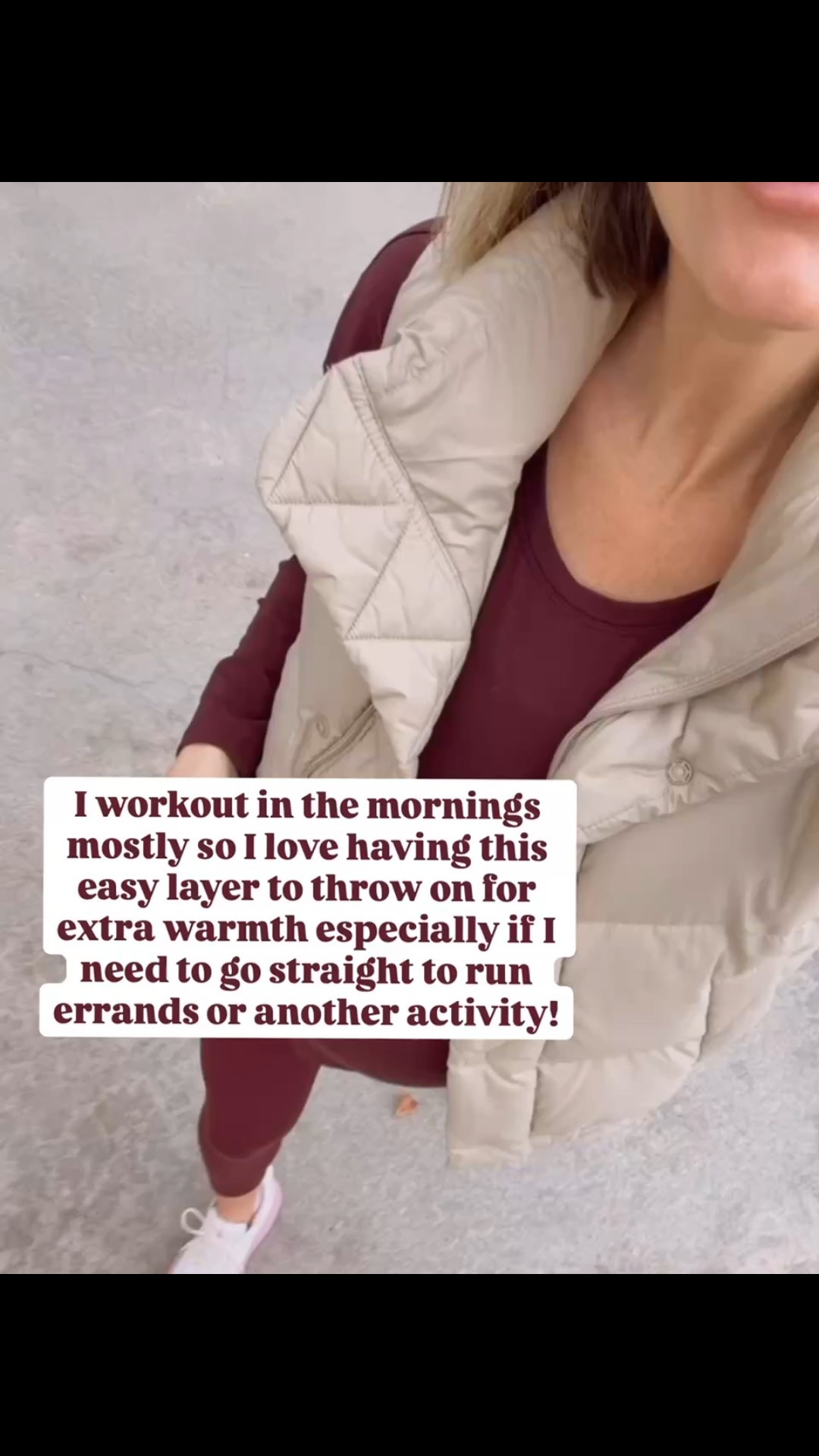 I have been loving puffer vests recently! They are so easy to throw on over an athleisure look and keep you warm in cold weather!

Loverly Grey, lululemon, athleisure, activewear, puffer vests 

#LTKActive