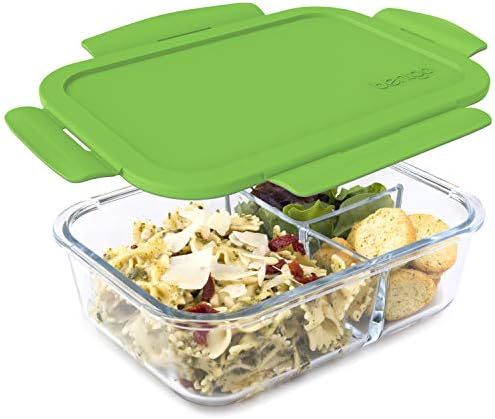 Bentgo® Glass Lunch Box - Leak-Proof Bento-Style Food Container with Airtight Lid and Divided 3-... | Amazon (US)