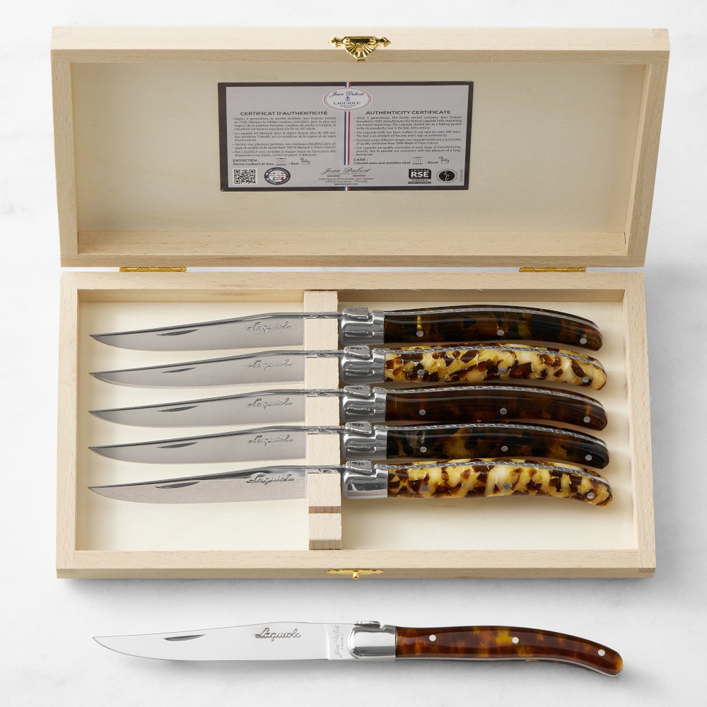 Jean Dubost Tortoise Acrylic Steak Knives, Set of 6 | Williams-Sonoma