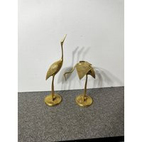 Vintage Mid Century Modern Brass Cranes Boho Decor | Etsy (US)