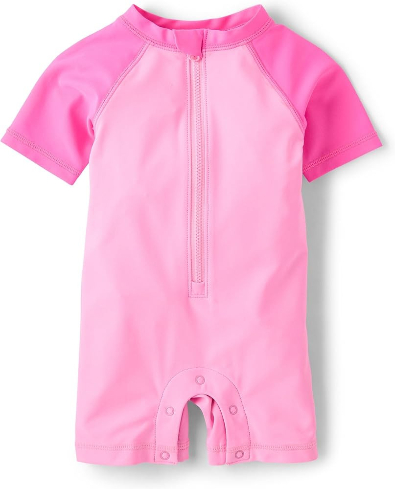 The Children's Place Baby Girls' and Newborn Rashguard One Piece Swimsuit | Amazon (US)