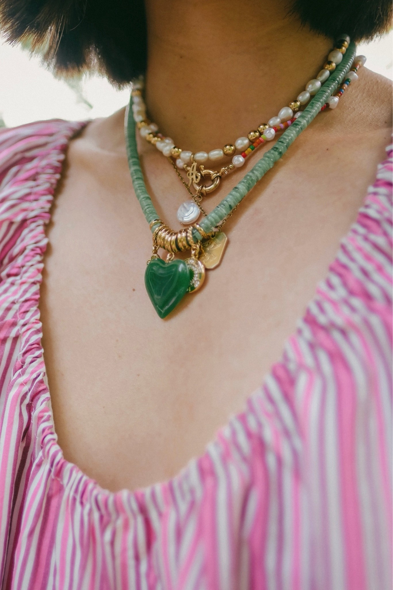 The more necklaces the merrier

#LTKootd