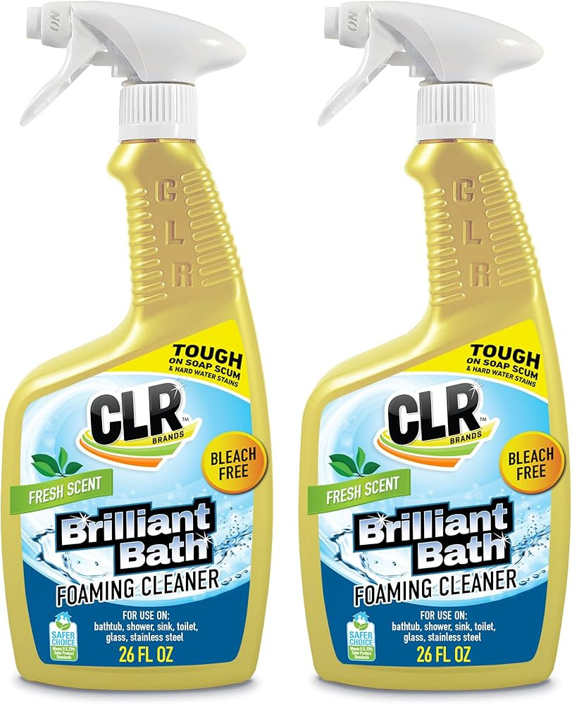 CLR Brilliant Bath Foaming Bathroom Cleaner Spray - For Use On Toilet, Bath, Shower, Sink, Glass,... | Amazon (US)