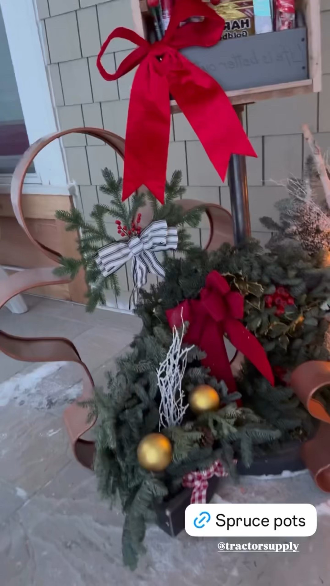 Spruce pots giant gingerbread cut outs and my giant Christmas chicken! 

#LTKSeasonal #LTKHoliday #LTKHome