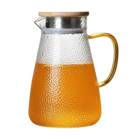 Horypt Glass Pitcher Large Capacity Tea Pitcher with Lid Household Glass Water Jug Tea Pot for Hot C | Walmart (US)