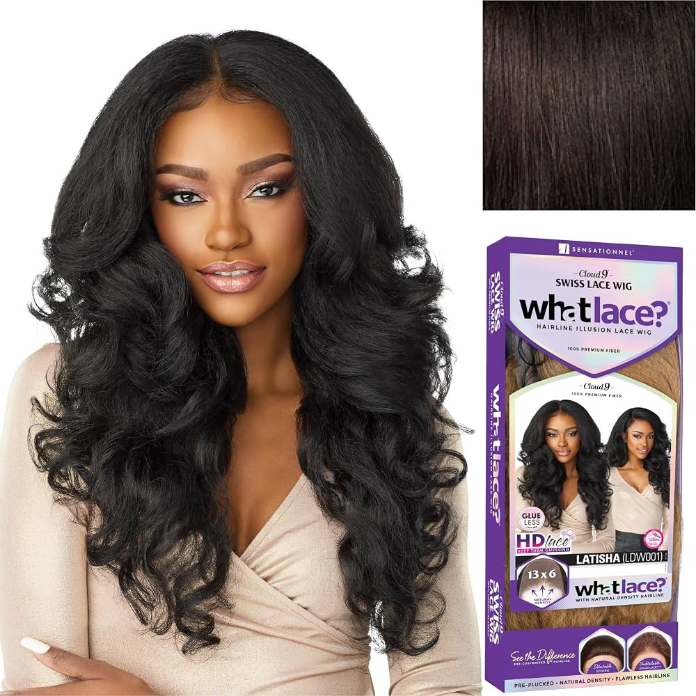 Sensationnel What Lace 13X6 Wigs - Latisha Lacefrontal Hand Tied Glueless Synthetic With Natural ... | Amazon (US)