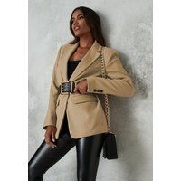 Tan Boyfriend Blazer Coat | Missguided (US & CA)