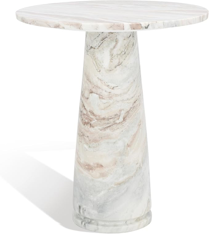 SAFAVIEH Couture Collection Valentia White/Brown Marble Accent Table | Amazon (US)
