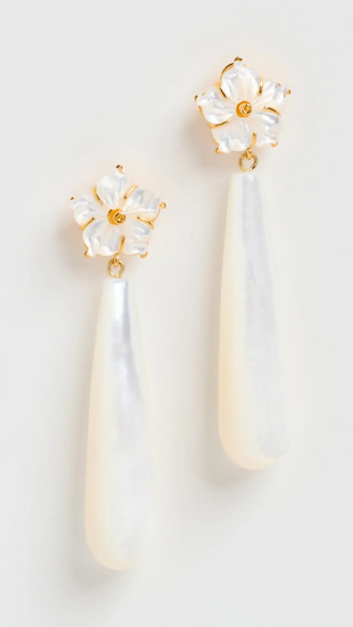 Chan Luu Mother of Pearl Flower Drop Earrings | Shopbop | Shopbop